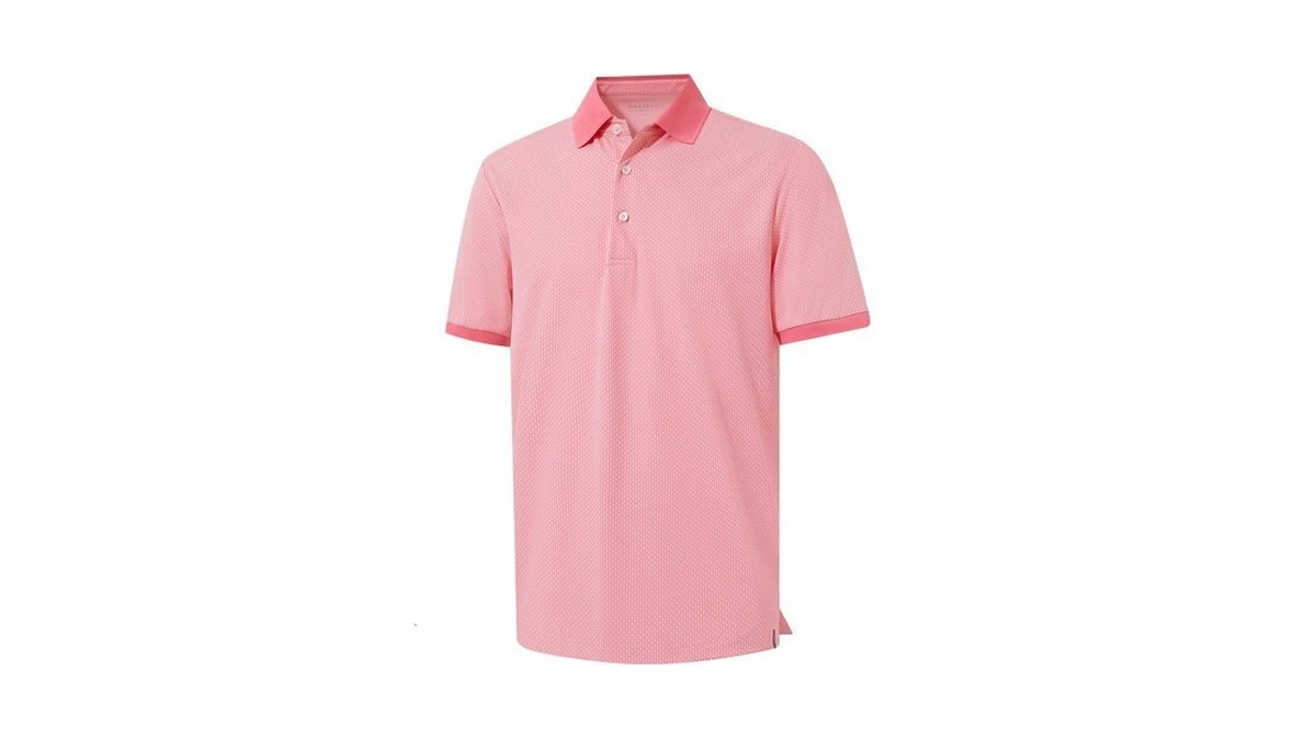 M Maelreg Mens Polo Shirts Jacquard Ribbed Collar Performance Quick