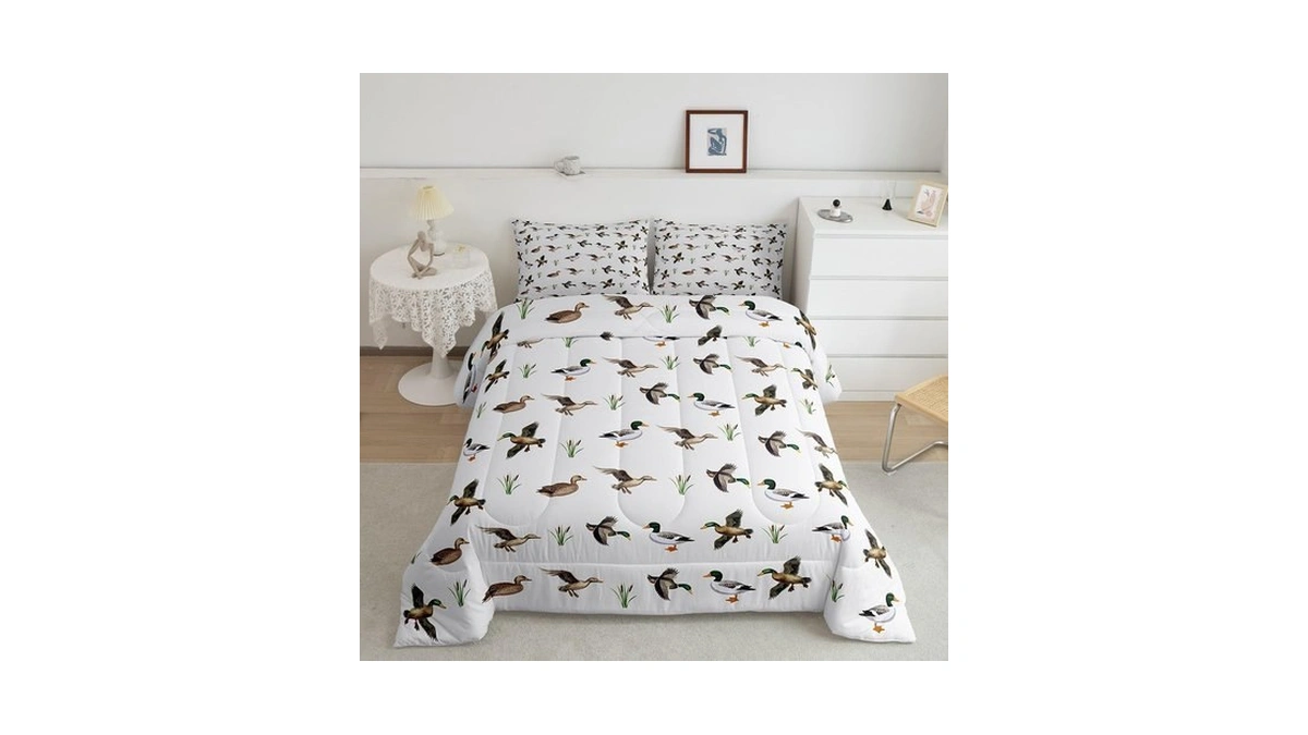 Feelyou Duck Hunting Wild Comforter Set Toddler Size Kids Boys