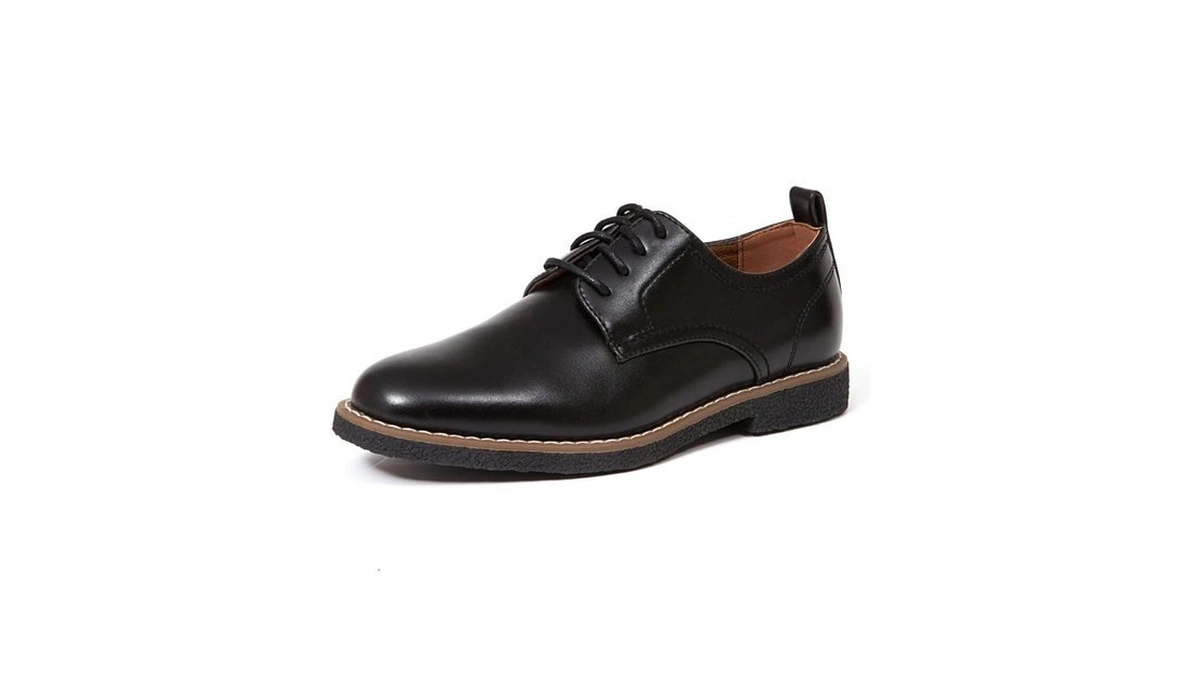 Deer Stags Boys' Zander Dress Oxford, Black/black, 13.5 M Little