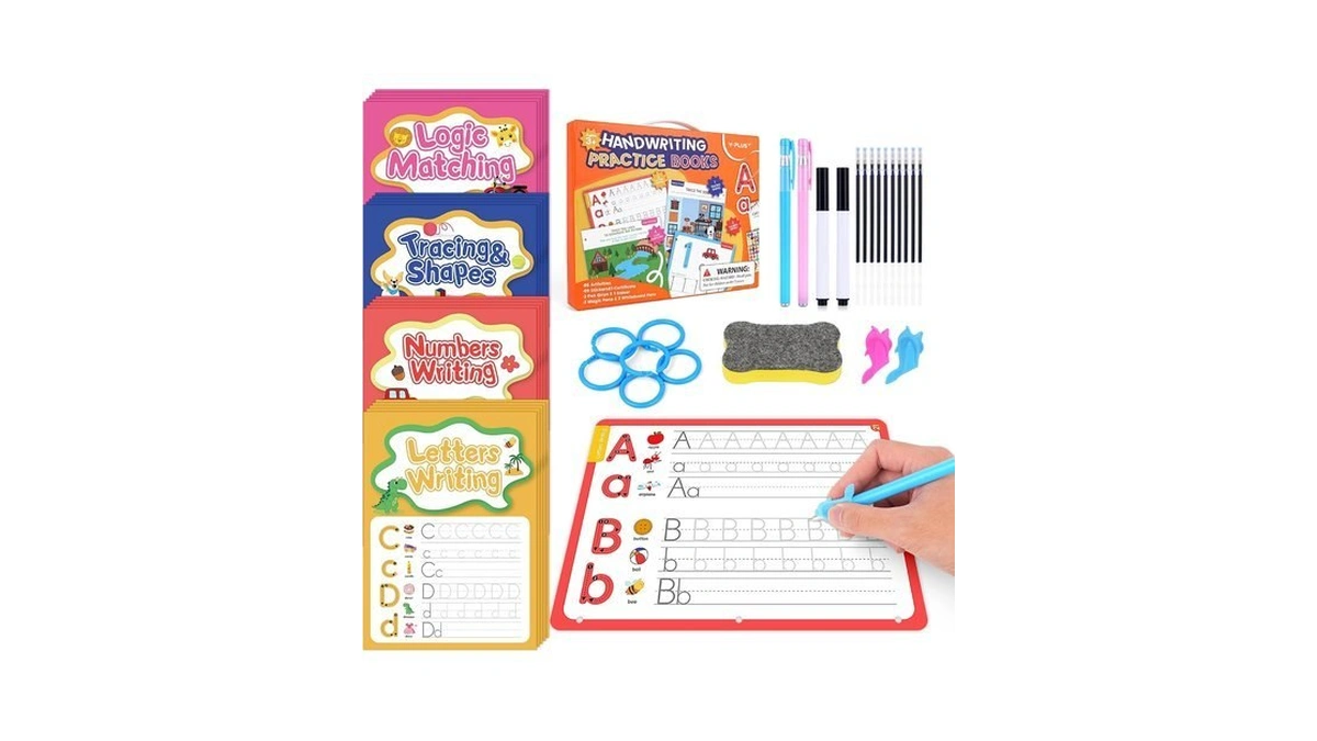 Reusable Grooved Handwriting Practice Books For Kids 5-8
