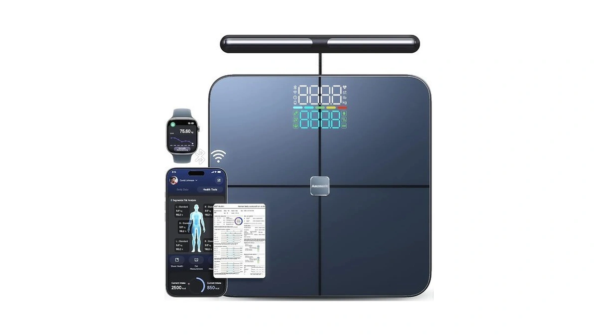 Amzmerit Smart Scale For Body Weight With Handle, Body Composition