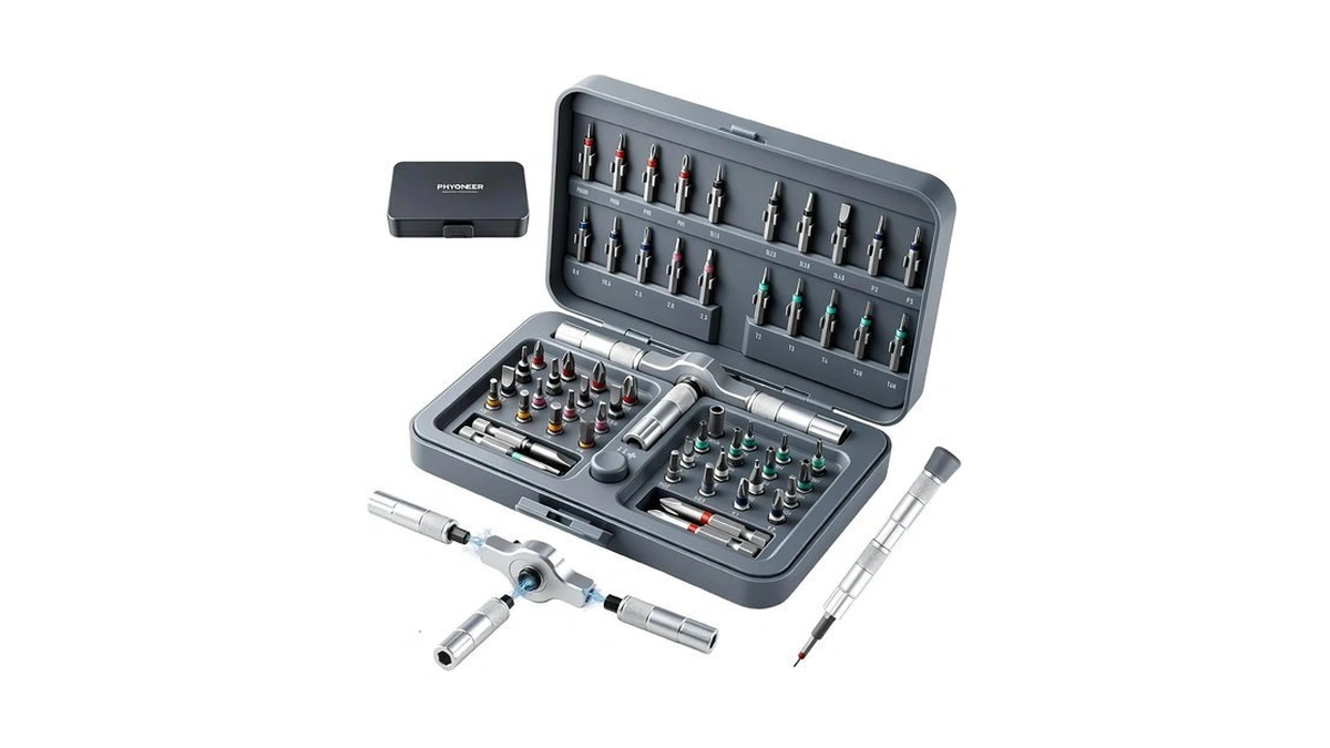 60 In 1 Magnetic Ratchet Screwdriver Set With Detachable T-handle