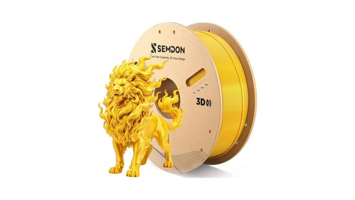 Amazon code: Semdon Pla Filament 1.75mm Silk Yellow P