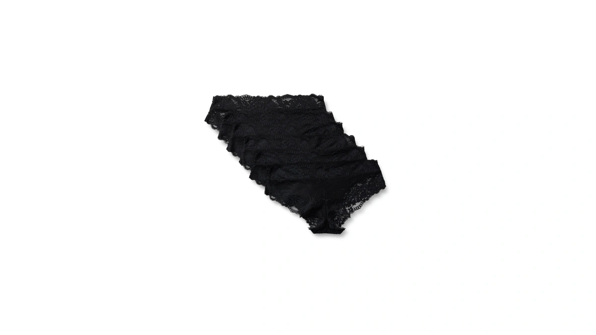 Amazon Essentials Women's Stretch Galloon Lace Knickers, Bikini, Hipster, Thong