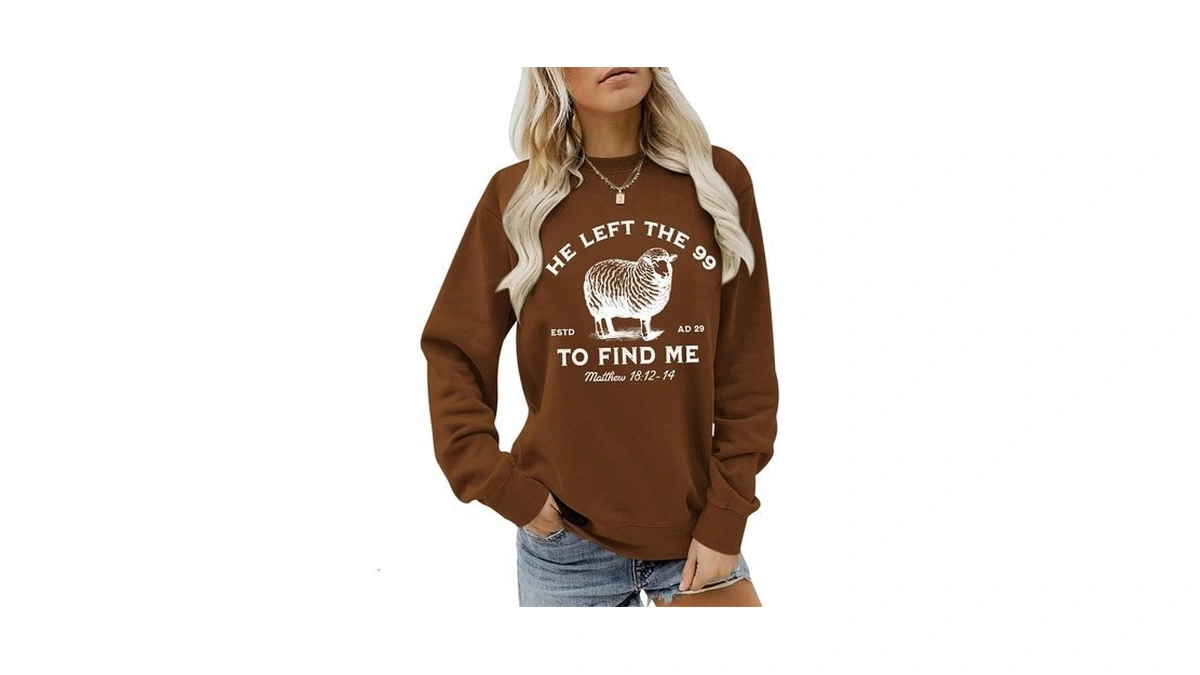 Kelxjia Christian Jesus Sweatshirts For Women He Left The 99