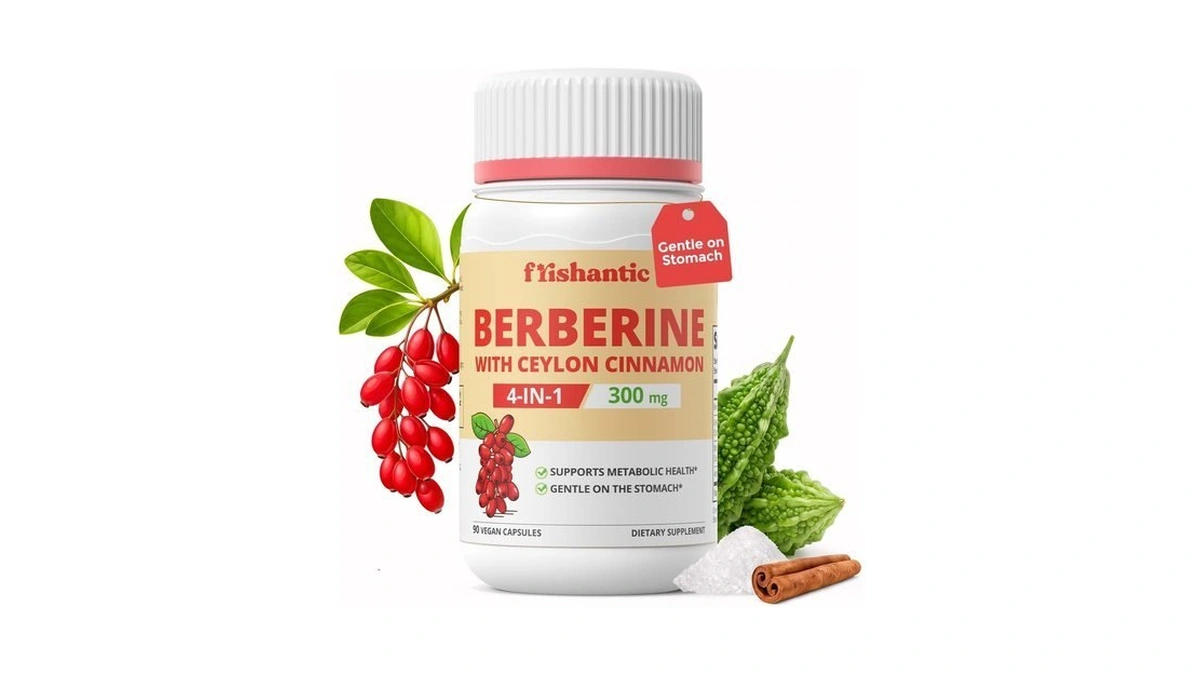 Frishantic Berberine Hcl With Ceylon Cinnamon 300mg 4-in-1, 45-day Supply