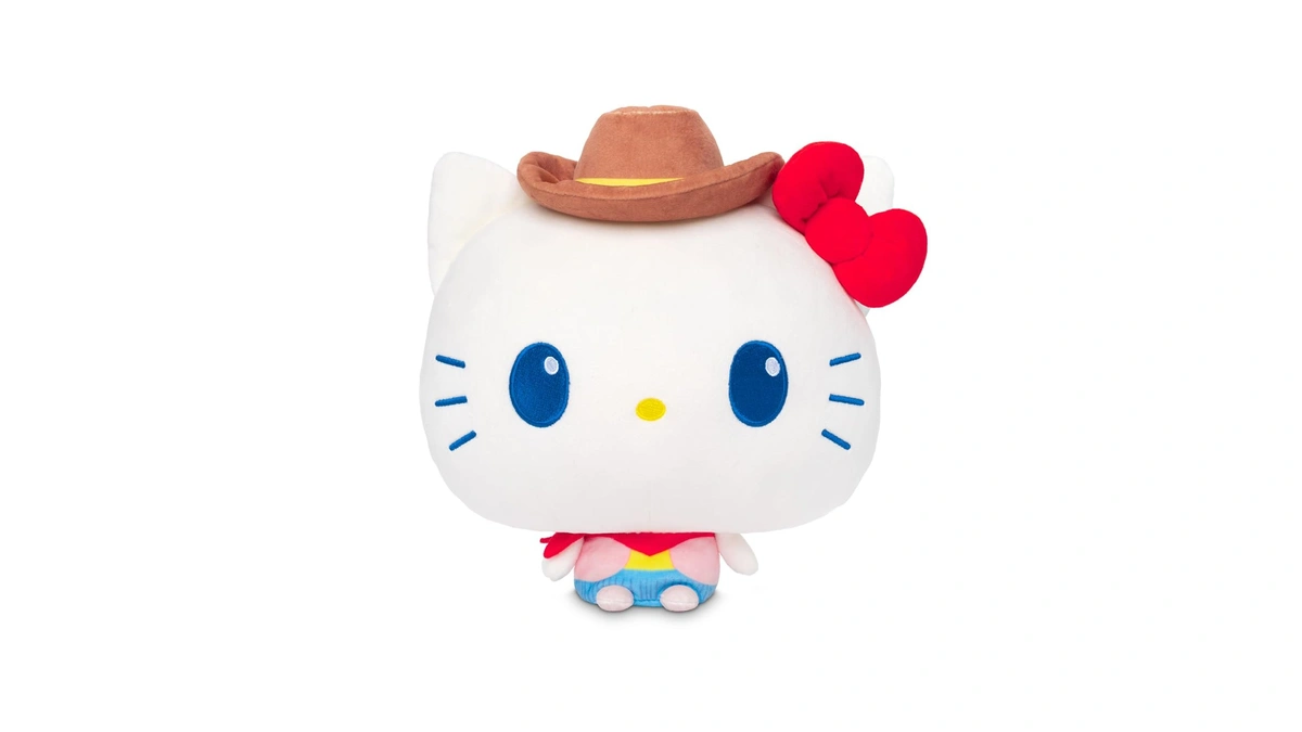 Teeturtle Cloudheads Cowgirl Hello Kitty Plush - 8-inch Amazon Exclusive