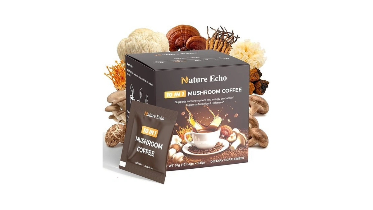 10 In 1 Mushroom Coffee With Ashwagandha For Focus, Energy（12