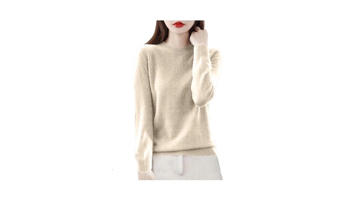 Women's Sweater Long Sleeve Crew Neck Knit Pullover Loose Fit