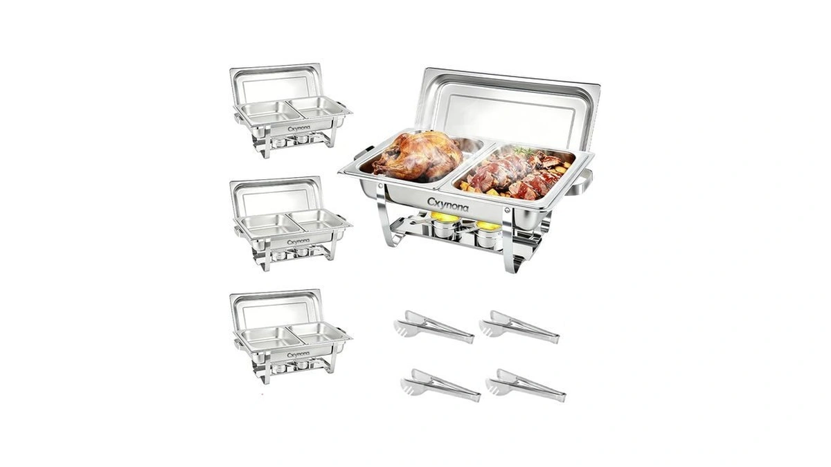 Chafing Dish Set 4 Pack 9l Stainless Steel Buffet Food