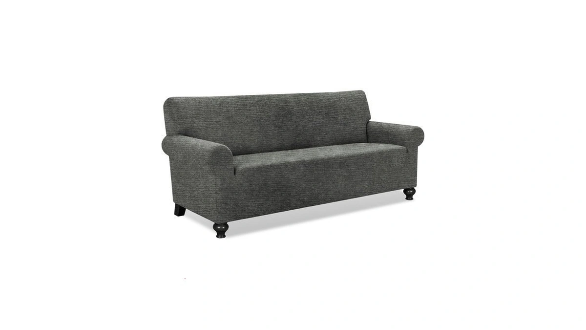 Urbanlife 1-piece Stretch Sofa Covers For 3 Cushion Couch, Gray