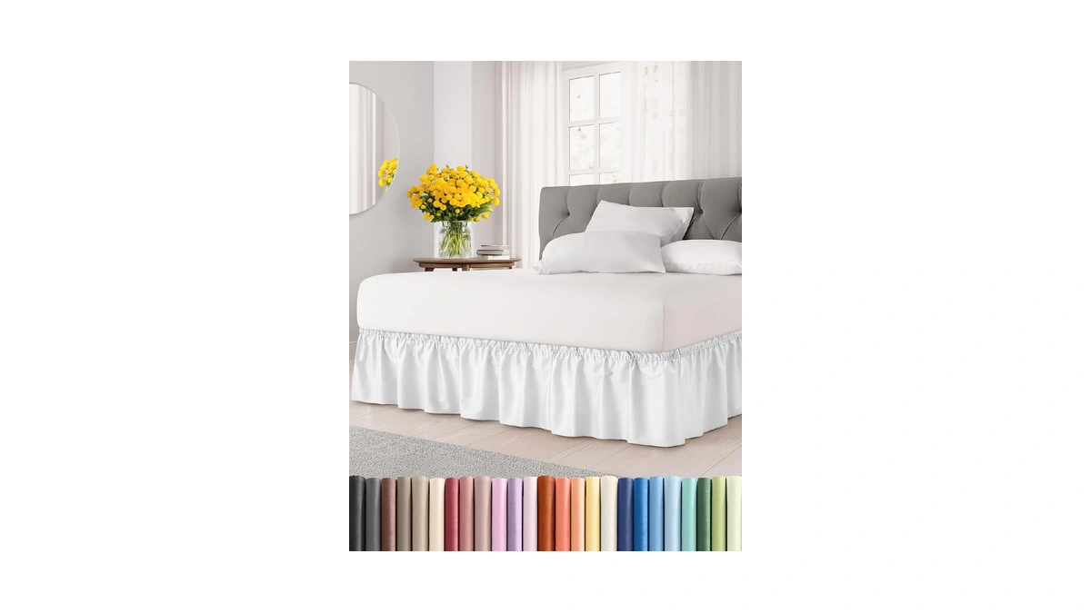 Cgk Wrap Around Dust Ruffle Bed Skirt - Queen Size,