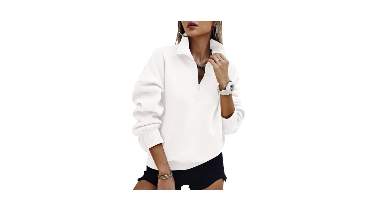 Prettygarden Womens Half Zip Oversized Sweatshirts Fleece Hoodies Trendy
