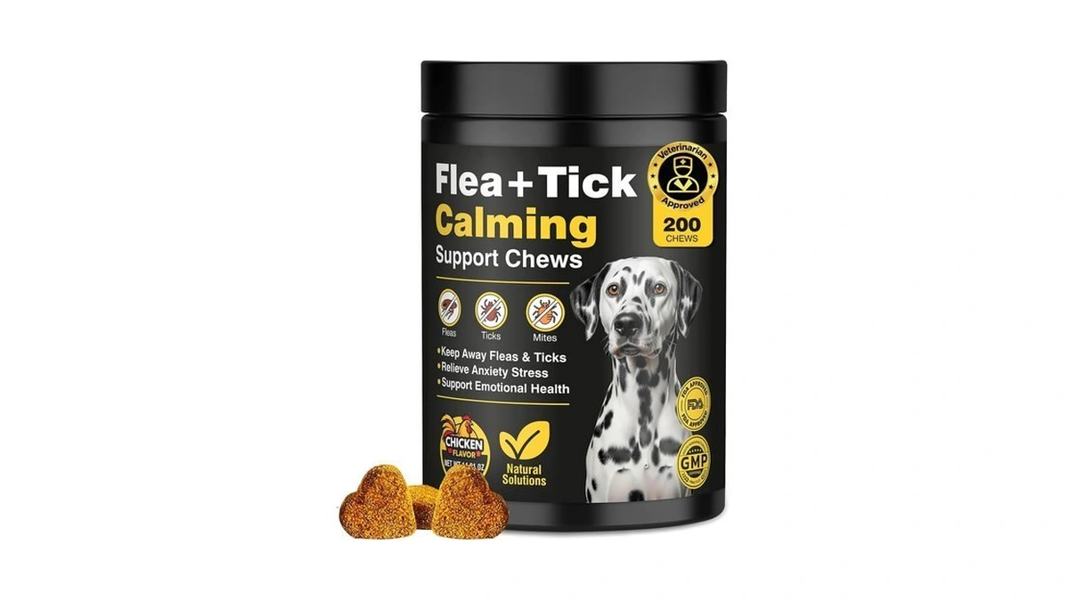 Dog Flea And Tick Treatment Chewable With Calming Supplements 200
