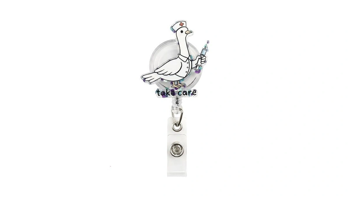 Nurse Badge Reel Cute Funny Retractable Goose