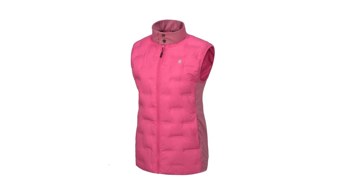 Little Donkey Andy Women's Puffer Vest Quilted Windproof Rose Red