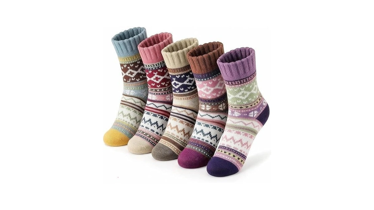 Besky Women Thick Knit Wool Socks, Warm Gift For Ladies