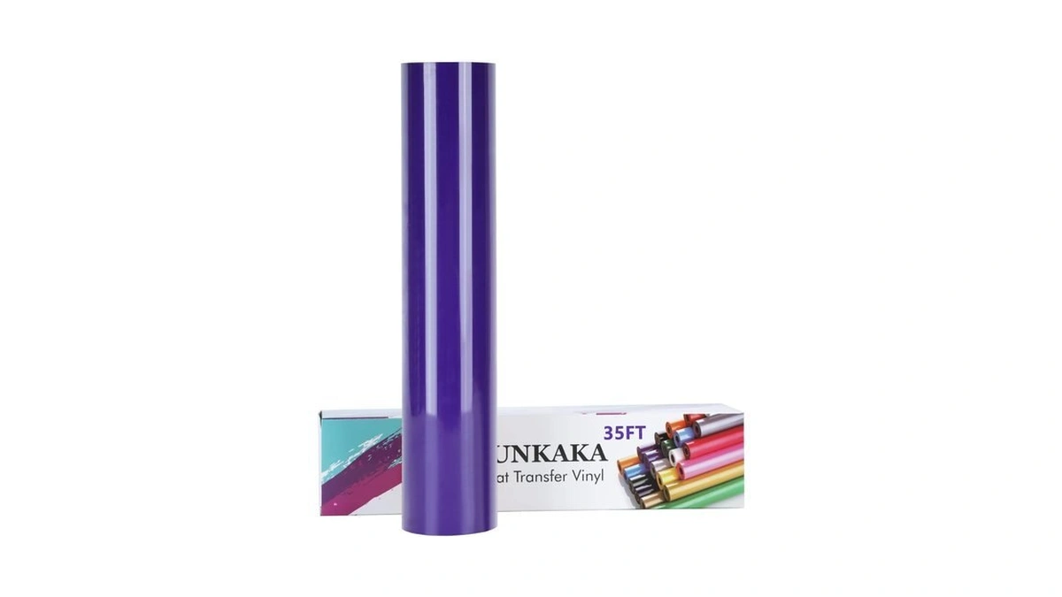 Funkaka Heat Transfer Vinyl Purple Htv Rolls, 12" X 35ft