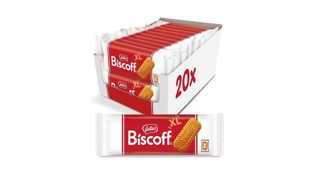 Lotus Biscoff Cookies, Caramelized Biscuit Cookie Snack, Dispenser Box (20
