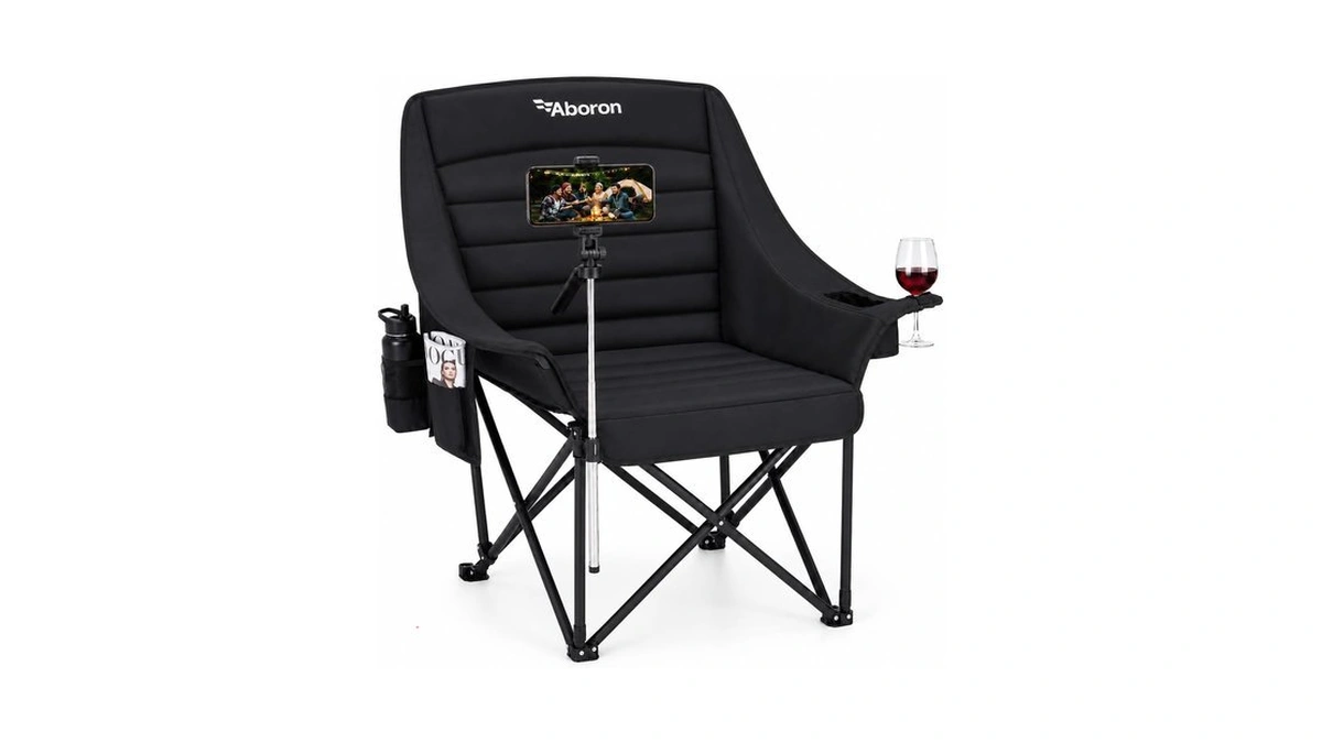 Camping Chairs For Adults, Oversized Xxl Padded Folding Outdoor Camp