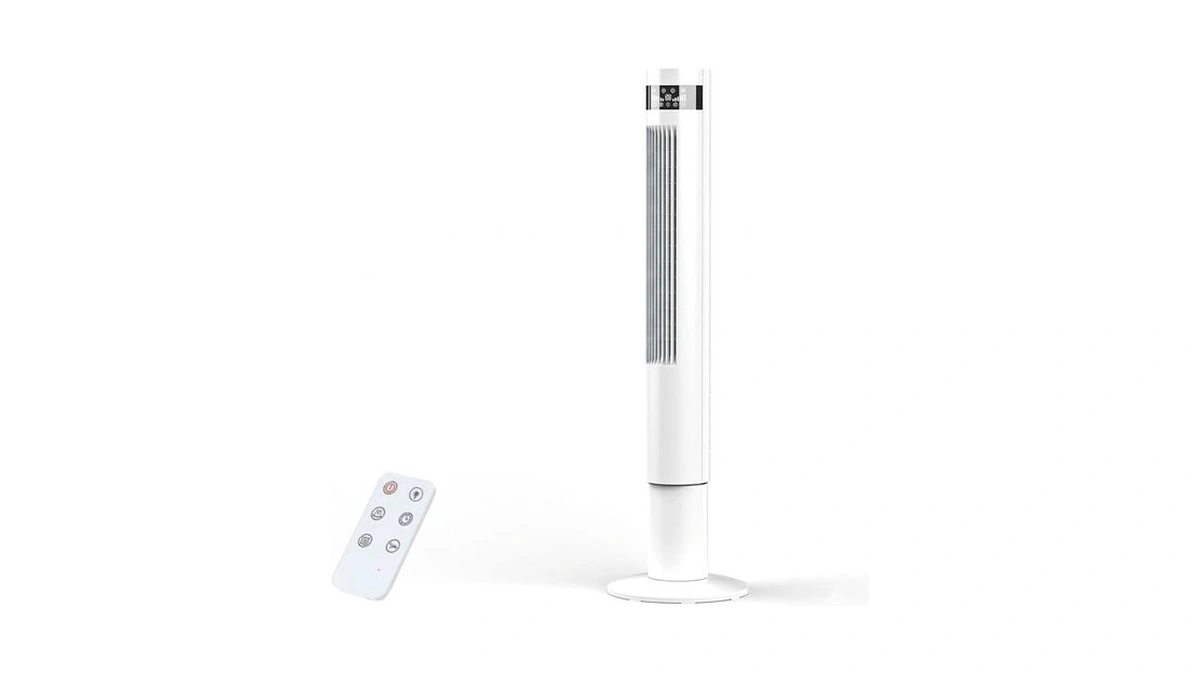 Cowsar Portable Tower Fan For Bedroom, 43'' Oscillating Quiet Floor