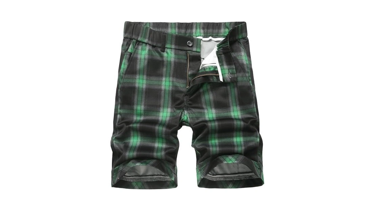 Novocct Men's Plaid Shorts 7" Inseam Checkered For Daily Wear(qe25,