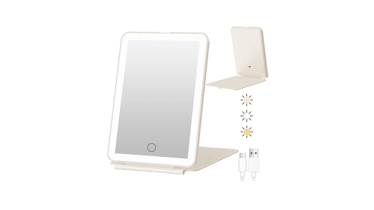 Funtouch Rechargeable Travel Makeup Mirror With 72 Led Lights