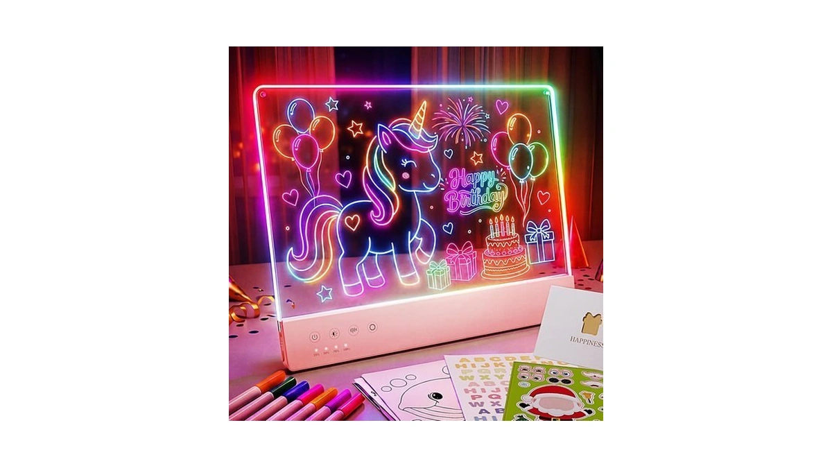 Led Drawing Board For Kids, 16" Rechargeable Diy Light Up
