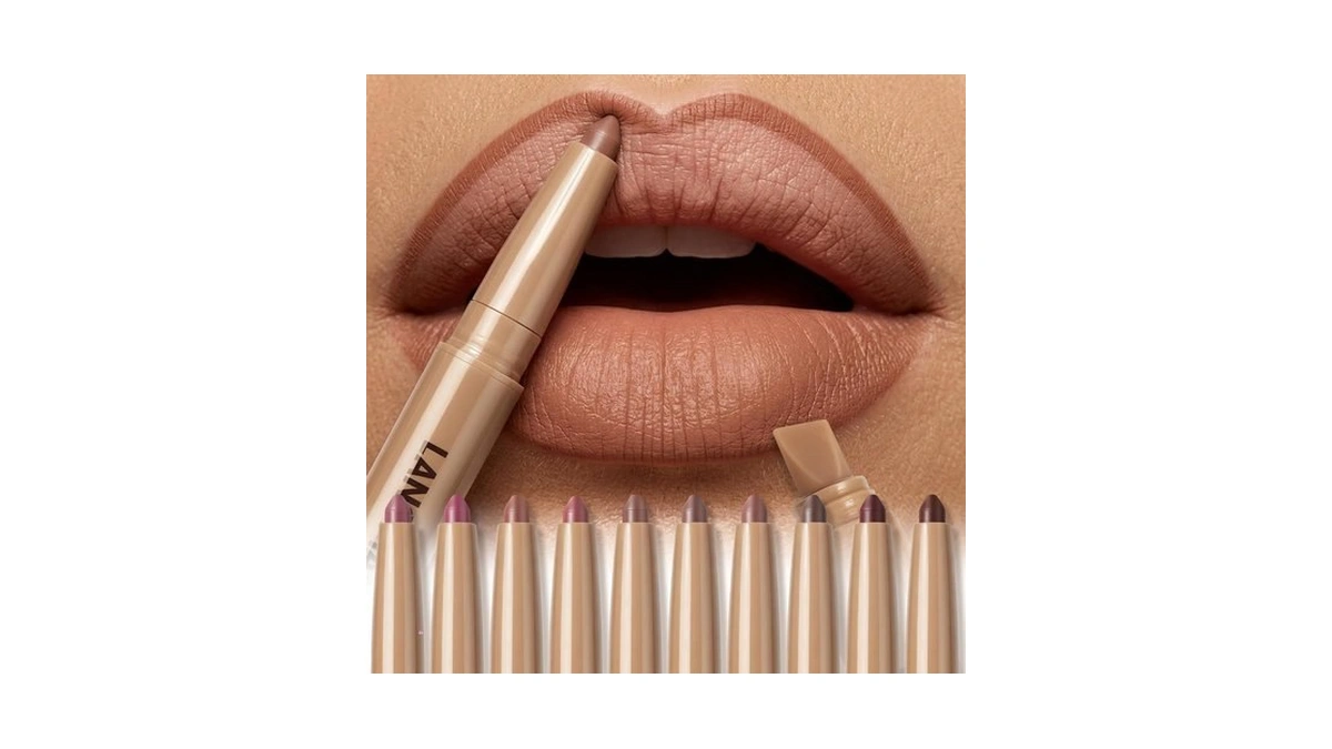 Jolilab 10-color Dual-ended Lip Liner Set With Silicone Blender