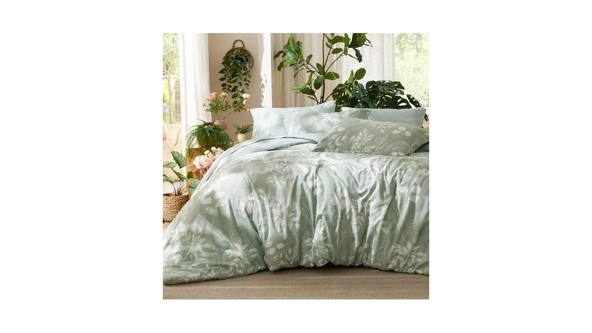 Bedsure Sage Green Queen Comforter Set, Floral Bedding Sets, 7