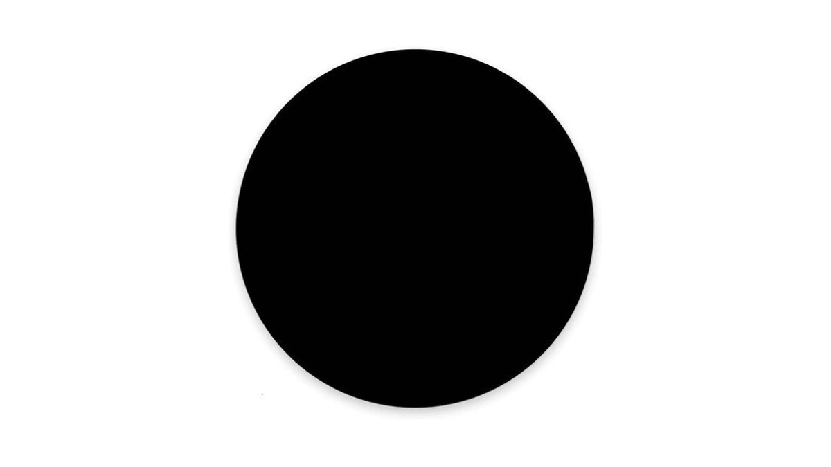 Single Circular Blank Rubber Mouse Pad - Black - 7.87"