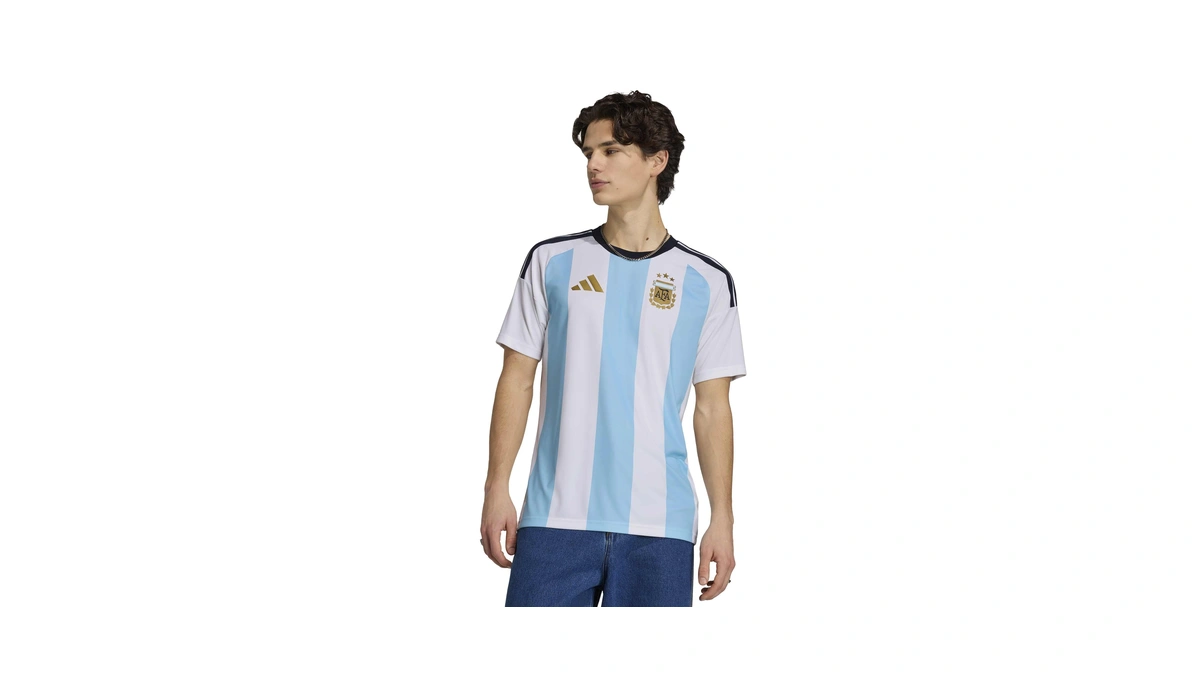 Adidas Men's Standard Argentina 2026 Home Fan Jersey, White/icey Blue
