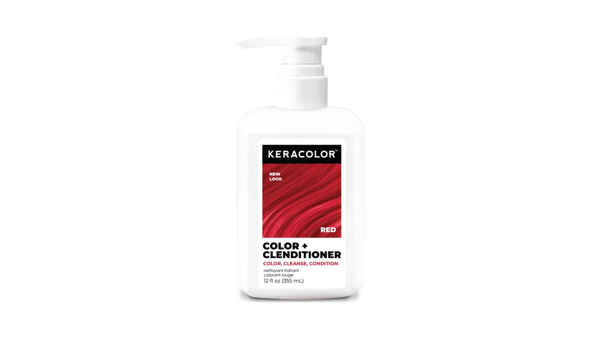 Keracolor Color + Clenditioner, Semi-permanent Hair Color, Red, 12 Fl