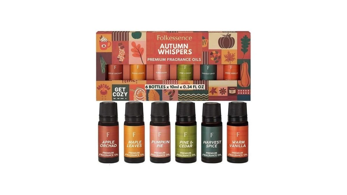 Folkulture Autumn Essential Oils For Diffuser,pack Of 6|fall Fragrance Oil