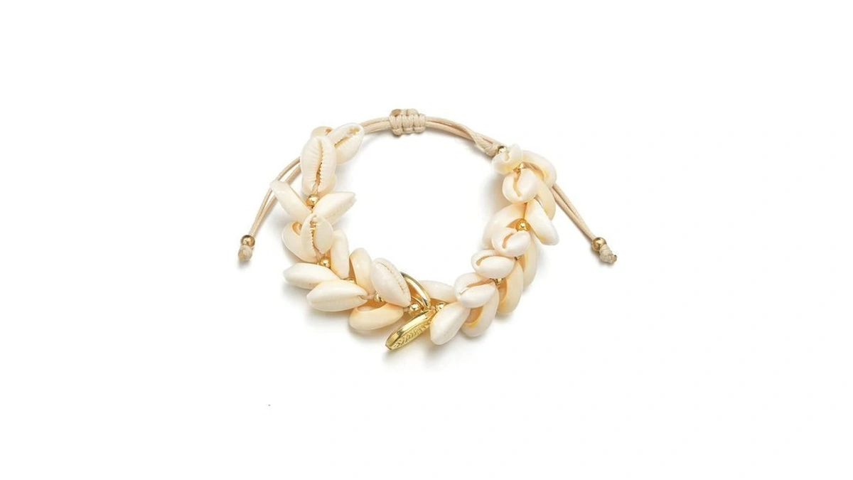 Beach Shell Bracelets Gold Handmade Braided Roop Bracelets Beaded Bracelets