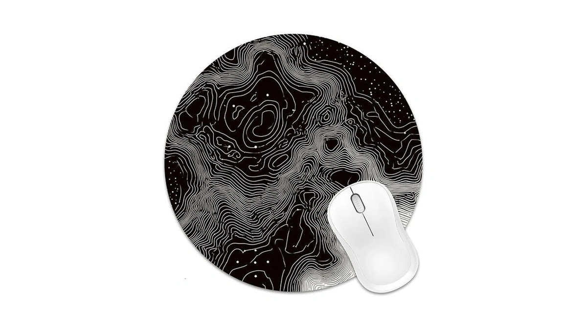 Velluxion Round Mouse Pad 8x8in Non-slip Rubber Base For Desk,