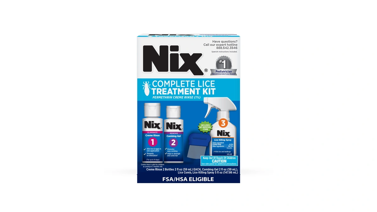 Nix Complete Lice Treatment Kit For Home And Hair, 4