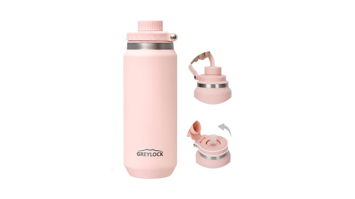 Greylock 20 Oz Insulated Water Bottle With Straw Lid, Reusable