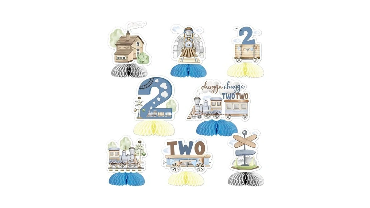 Chugga Chugga Two Two Party Decorations Train 2nd Birthday Decorations
