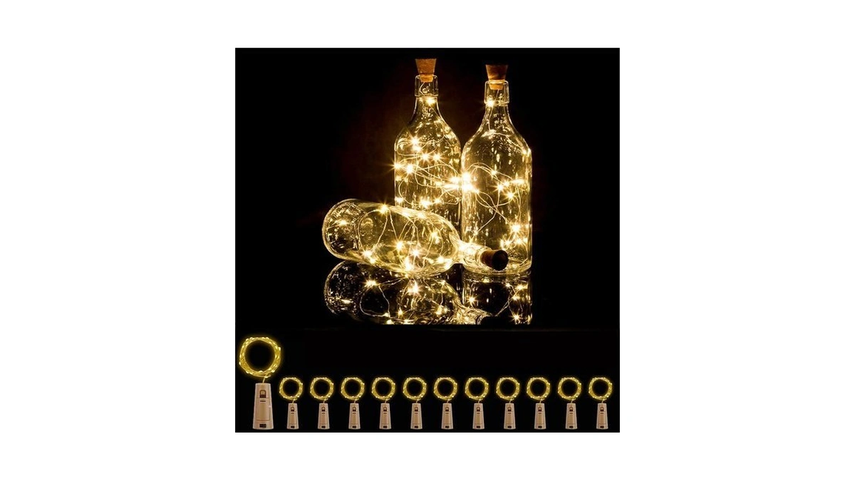 Bottle Lights 12 Pack 20 Leds Cork Lights For Wine