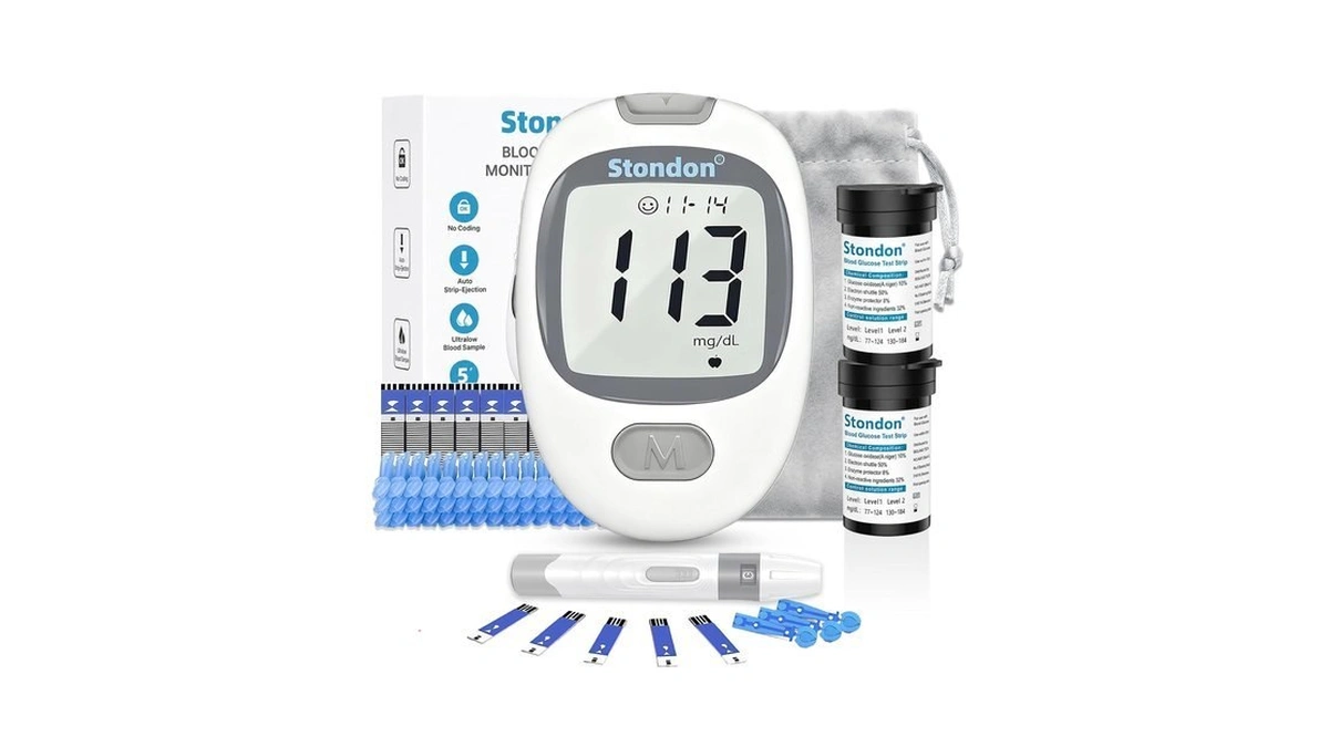 Stondon G-430 Blood Glucose Monitor Kit, 100 Strips & Lancets