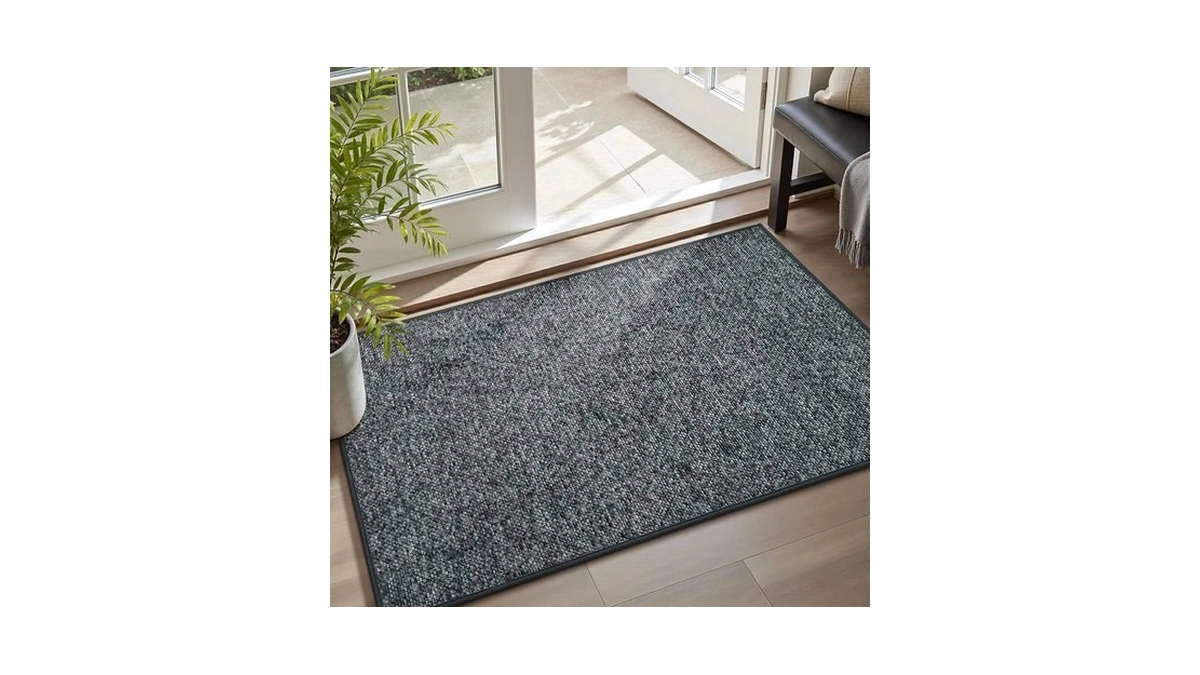 Montvoo Door Mat Indoor Entrance Doormat, Absorbent Durable Rubber Non