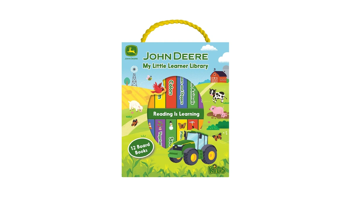 My Little Learner Library John Deere Kids 12-book Set Board