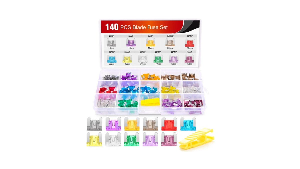 Nilight - 50014r 140pcs Low Profile Mini Blade Fuse Assortment,