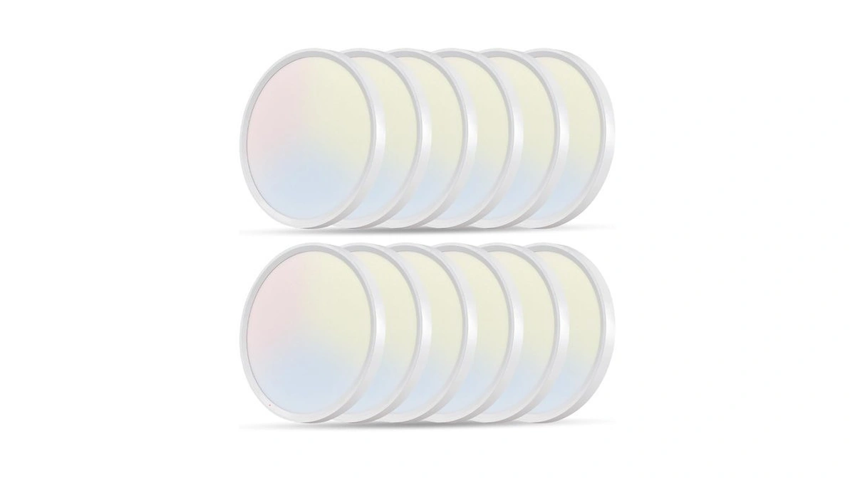 12pk 12 Inch Led Flush Mount Ceiling Light, 24w, 2520lm,