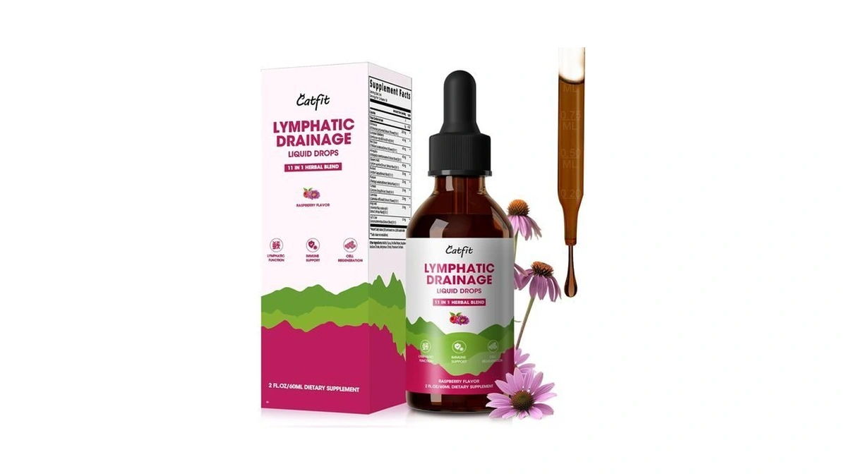 Lymphatic Drainage Drops Supplements,lymph Support, Fluid Retention 2 Fl Oz