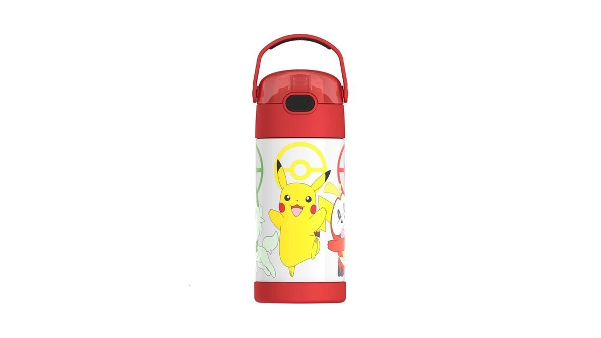 Thermos Funtainer Water Bottle With Straw, 12oz, Pokémon