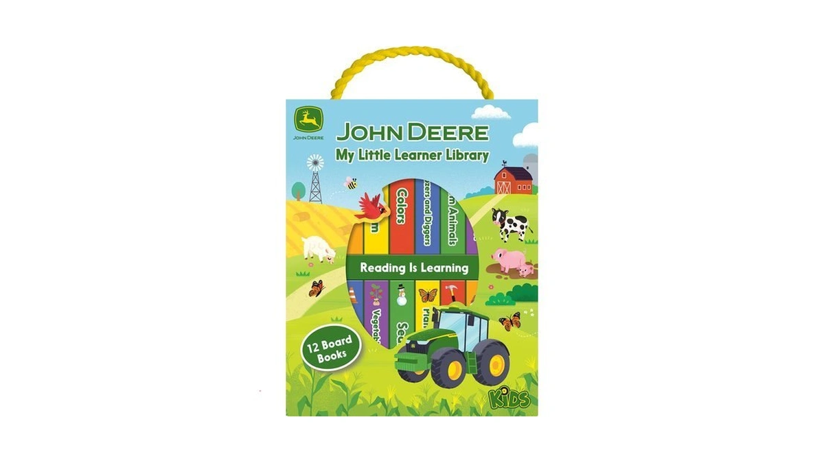 My Little Learner Library John Deere Kids 12-book Set Board
