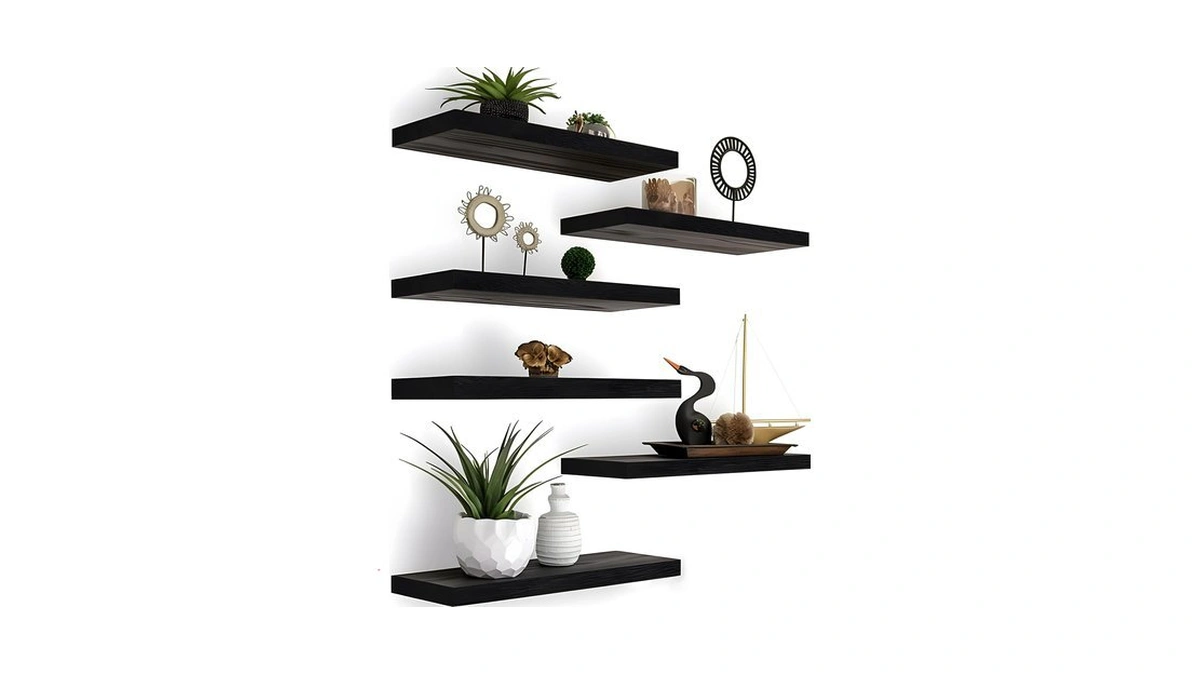 Yywuojj Wood Floating Shelves For Wall Decor, Rustic Wall Shelves