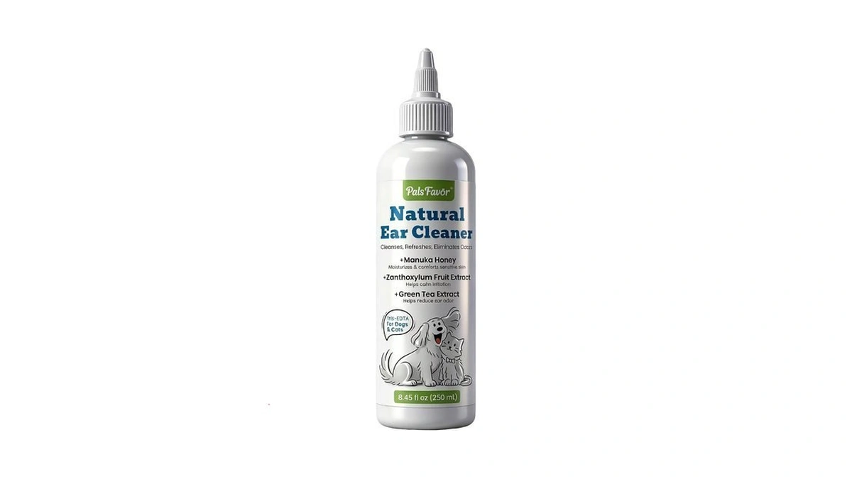 Pals Favor Dog & Cat Ear Cleaner, 8.45oz Ph‑balanced No‑sting